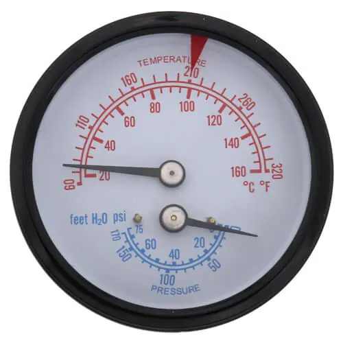 Westwood Products H25-16 1/4 CBM PT 1088 Combination Temperature and Pressure Gauge