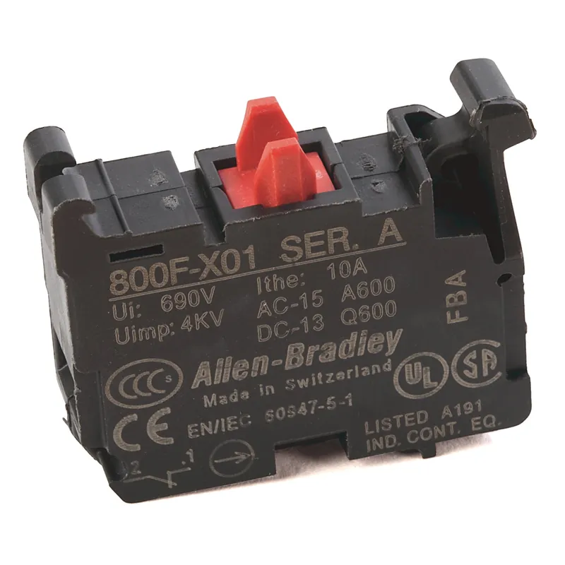 Rockwell Automation 800F-X01 Push Button No Latch Screw Contact Block