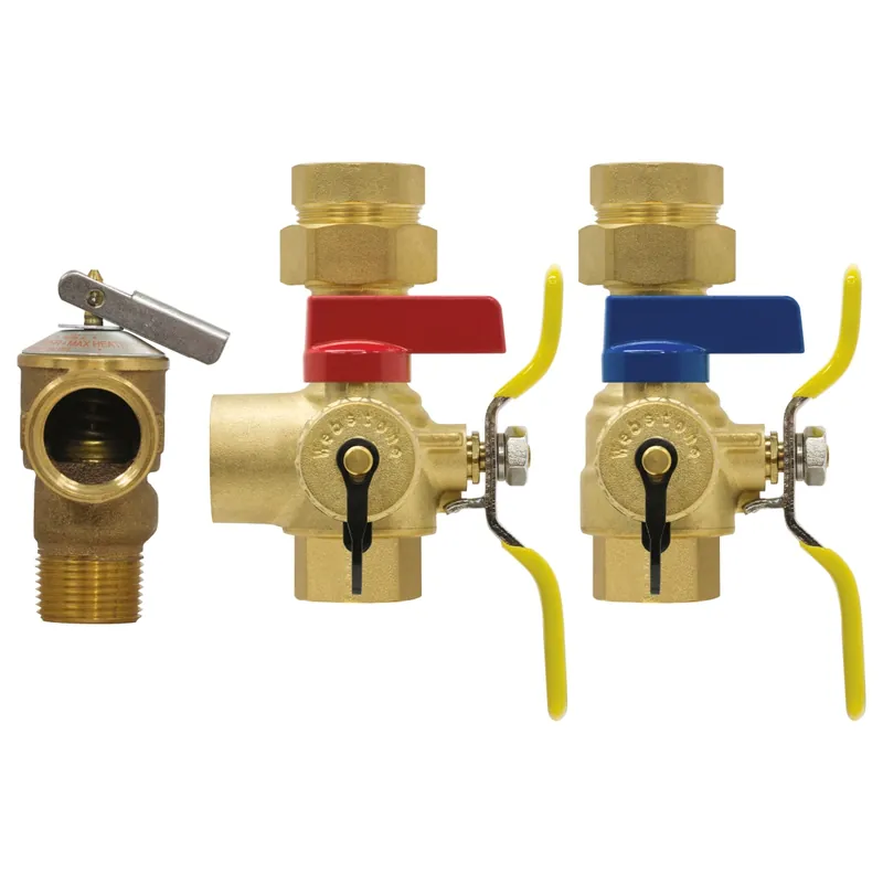 Webstone H-44443WPR 3/4 FIP Union x FIP Lead-Free E-X-P E2 Tankless Water Heater Service Valve Kit