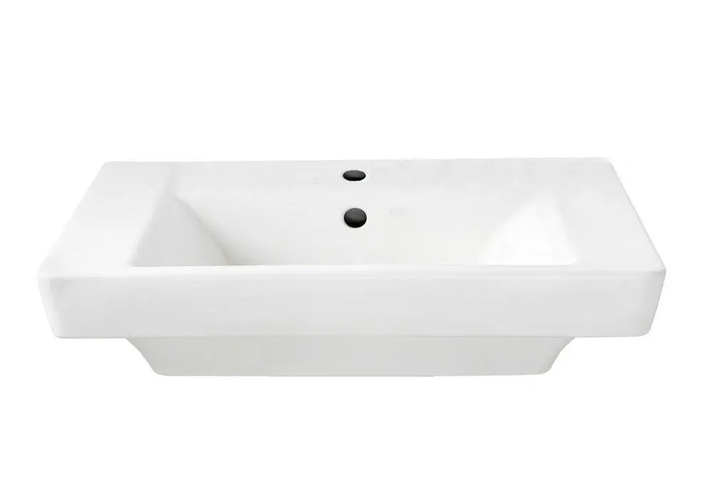 American Standard 0641001.020 Boulevard 24 x 19 in. Rectangular Pedestal Bathroom Sink in White