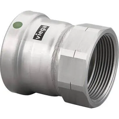 Viega 90750 4 MegaPress XL 316 Stainless Steel Female Adapter Press x Female