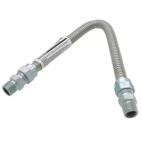 Dormont 0240144 Model 30-3131-18 1/2 ID (5/8 OD) Stainless Steel Gas Connector 1/2 MIP X 1/2 MIP (18 Length)