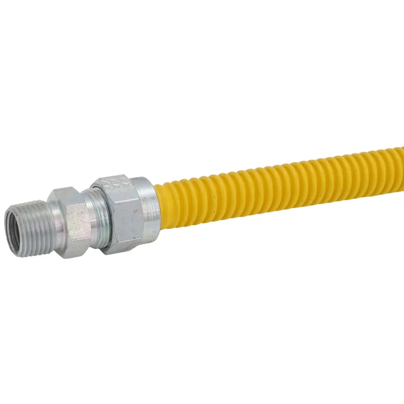 Dormont 0240176 Model 30C-3132-18 1/2 ID (5/8 OD) Coated Stainless Steel Gas Connector 1/2 MIP x 1/2 FIP (18 Length)