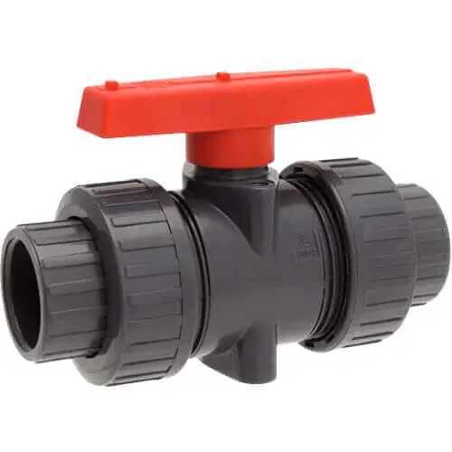 Hayward TBB2010CPFG 1 CPVC True Union Ball Valve w/FPM O-rings Socket/Threaded