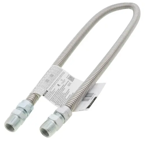 Dormont 0240119 Model 20-3131-36 3/8 ID (1/2 OD) Stainless Steel Gas Connector 1/2 MIP x 1/2 MIP (36 Length)