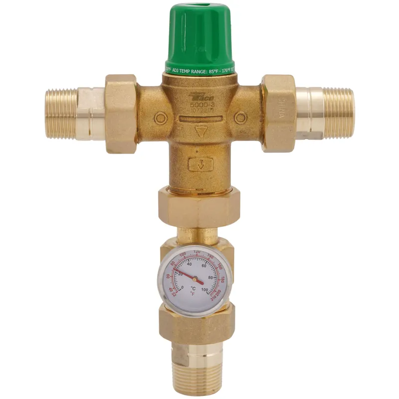 Taco 5003-T3-G 3/4 NPT Male Union 5003 Mixing Valve w/ Gauge (Low Lead)