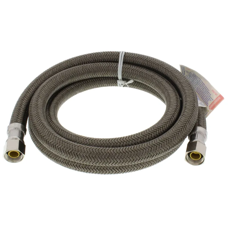 Brasscraft B1-60DW12P 60 Speedi Plumb Braided Polymer Dishwasher Connector w/ Garden Hose Elbow 3/8 x 3/8 Compression Thread