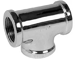Merit Brass C106-16 Tee 1 Chrome 125# Thrd C106-16
