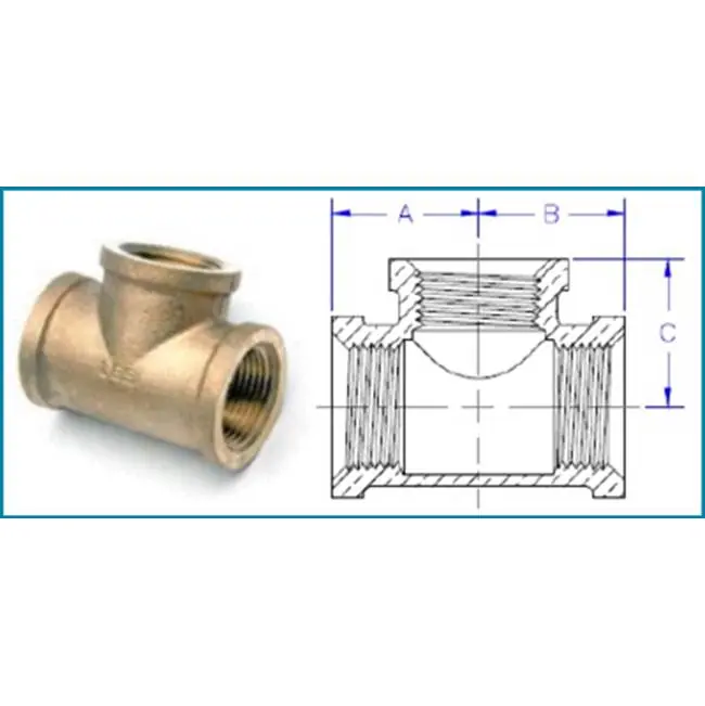 MATCO NORCA INC DB-T07LF TEE 1-1/2 BRS 125# THRD 60-460-0295LF LEAD FREE