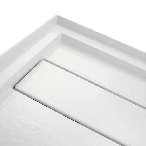 JIANGSU FASHION COMPOSITE S&T FLUCVR32-31 DRAIN COVER WHT F/32in FLU END DRAIN BASE