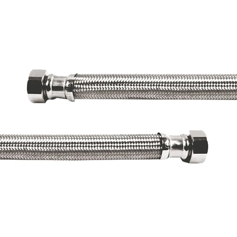 Easyflex EFWC-034-BR-1010-18 Flexible Water Connector - Stainless Steel Braided - 3/4 in. FIP x 3/4 in. FIP x 18 in. long
