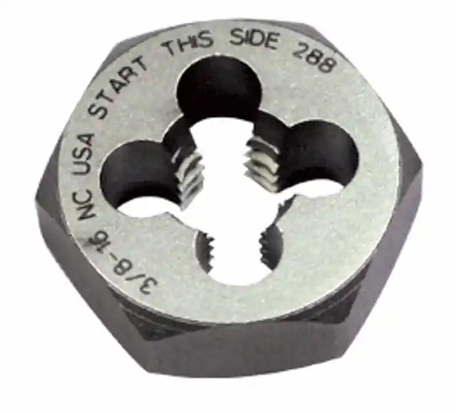 Norseman Drill & Tool 86200 Die 1/2-13 Hex Carbon 405