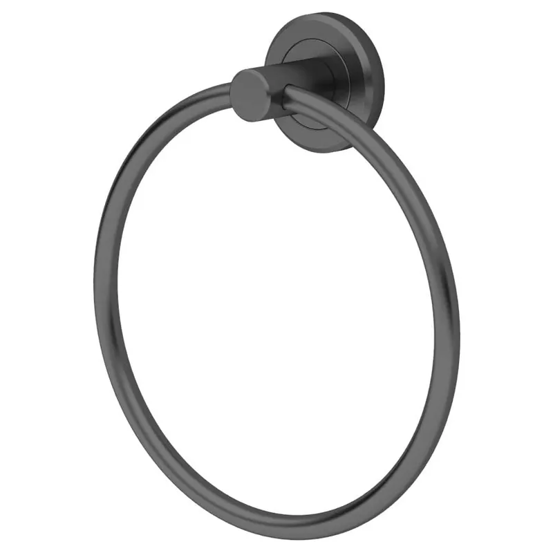 GATCO 4242MX Towel Ring Matte Black Latitude2