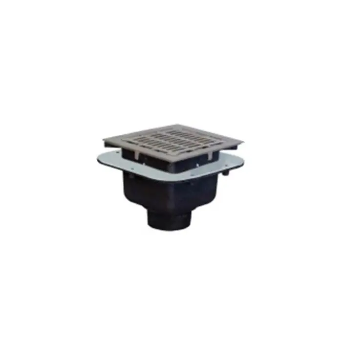 Josam 49344A-LF-NB-Z Sanitary Floor Sink with Drainage Flange in Square Shape
