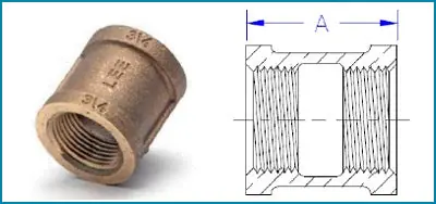 Matco Norca Inc DB-RC0804LF Reducer 2X3/4 Brass 125# Thread 60-165-0401LF Lead Free