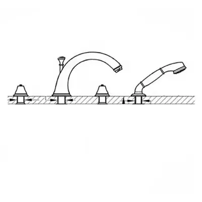 LIXIL 25506RR0 TUB VLV 25506RR0 VEL/PC GNVA W/HANDSHOWER
