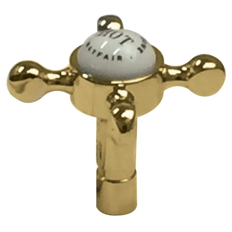 ROHL 9.01451H-IB HANDLE 1/2 CROSSTOP W/HOT INDICATOR