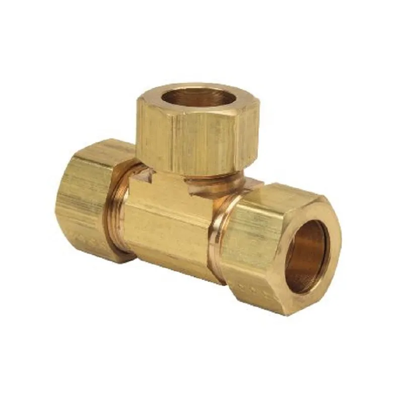 Brasscraft 64-3 Tee 3/16 OD Brass Union Comp