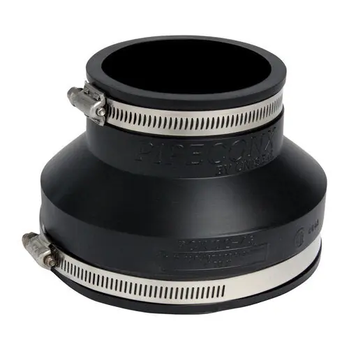 NATIONAL PIPE & PLASTICS INC PCX02-43 COUPLING 4X3 CLAY/PVC W/SSCLMP PCX02-43