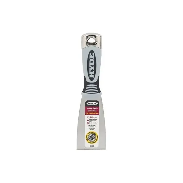 Hyde 06308 Putty Knife 2' SS Stiff Blade 06308