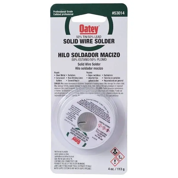 OATEY 53014 SOLDER 50/50 WIRE 4OZ CARD 53014