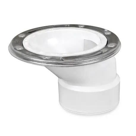 Oatey 43605 Closet Flange Offset without Test Cap 3 inch or 4 inch PVC offset closet flange