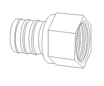 BMI USA INC 39704 ADAPTER 1/2 BRS CRIMPXFPT NO LEAD PEX ADAPTER
