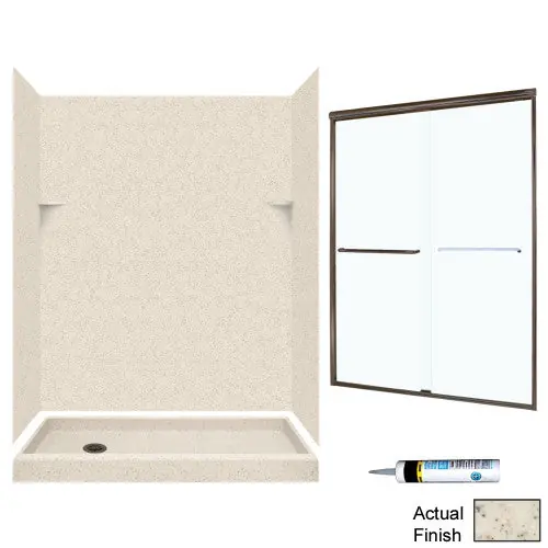 Swan Surfaces SSP326L050-M58570BC Shower Kit Bronze/Clear Glass