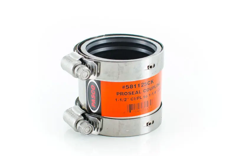 PASCO 581125CK 1-1/2 CI/PL TO 1-1/4 COP PROSEAL CPLG