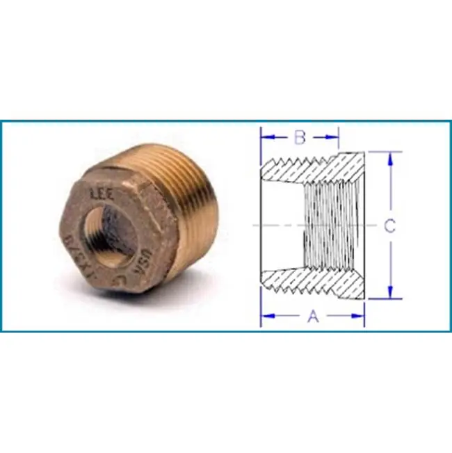 Matco Norca DB-BU0806LF Bushing 2X1-1/4 BRS HEX MXF 60-144-0399LF Replacement MPN