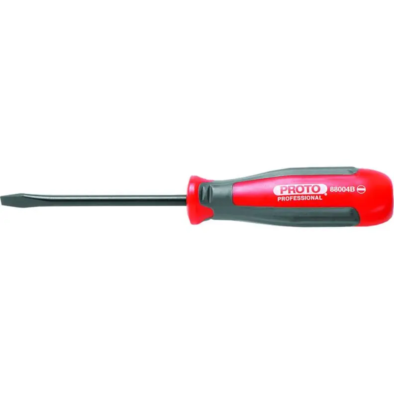 Stanley/Proto J88004B Screwdriver 1/4X4 STD TIP - RND SHNK - CSHN GRIP