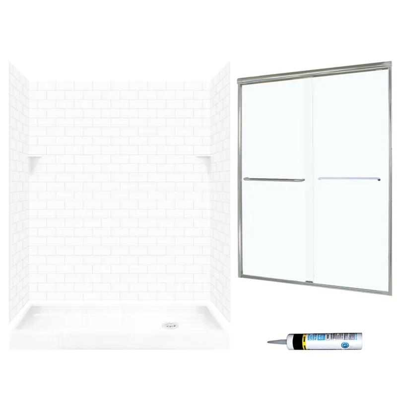 Swan SSP3460050-M58570NC Shower Kit Nickel/Clear Glass