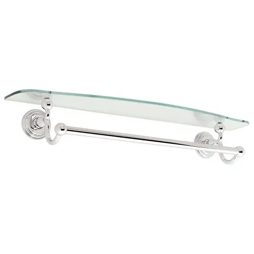 Brasstech 1119T-24/SN Shelf With Towel Bar