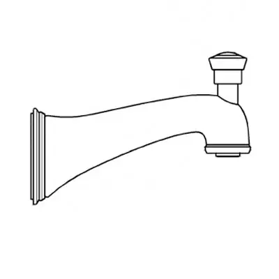 LIXIL 13610RR0 TUB SPOUT 13610RR0 VC DIV GENEVA 3/4 INLET USE W/TWIN