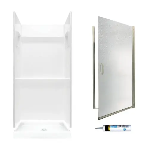 Multi Vendor Kit Parents SVP3232010-M28570NR Shower Kit Nickel/Rain Glass