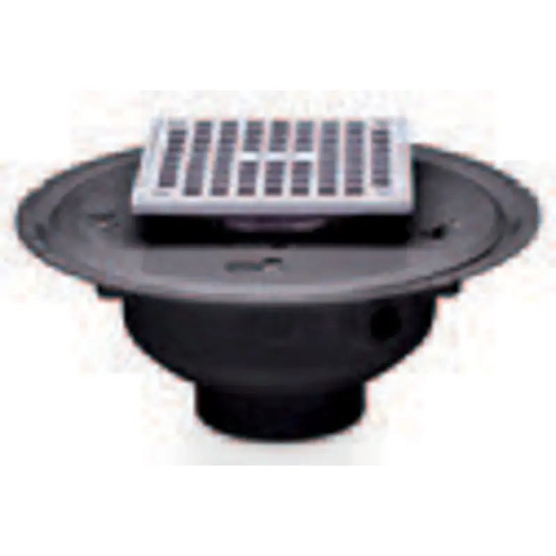 Oatey 82282 Drain 2 ABS Body Adj Comm Drn 82282 5 Chm Rnd Grt In Sq Top