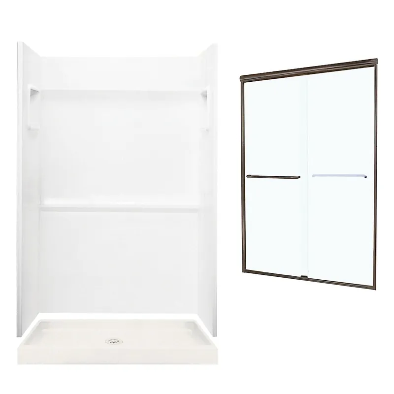 Multi Vendor Kit Parents SVP3448010-M44570BC Shower Kit Power Bronze/Clear Glass