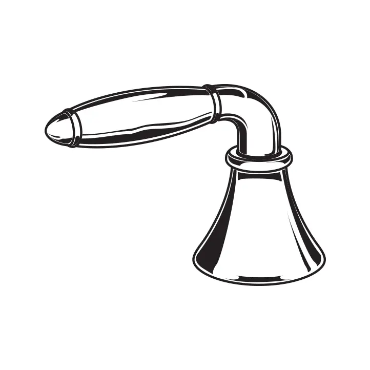 AS America Inc 0000543.062 HANDLE KIT 0000.543.062 BN/PB 3HDL IRIS METAL LEVER HANDLE