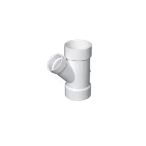 Charlotte Pipe 601 Plastic DWV Reducing Wye 3 inch x 3 inch x 1-1/2 inch