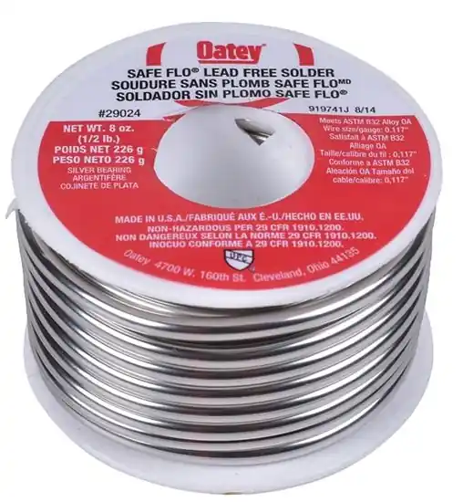 Oatey 29024 Solder Wire Lead Free 1/2LB RL Silver