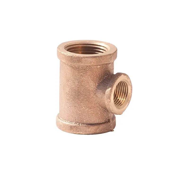 Merit Brass NL106-242416 Tee 1-1/2X1 Brass 125# Thread Lead Free