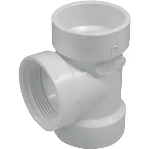 IPEX 192114S TEST TEE 1-1/2 PVC-DWV HXHXF 755007 - LESS PLUG