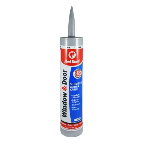 Red Devil 084650 Caulk 10.1oz Gray W&D Sealant Cartridge 35 Year