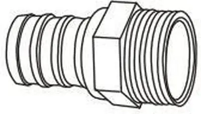 BMI USA INC 39833 Adapter 1X3/4 Brass 46361 PEX Crimp X MPT Lead Free