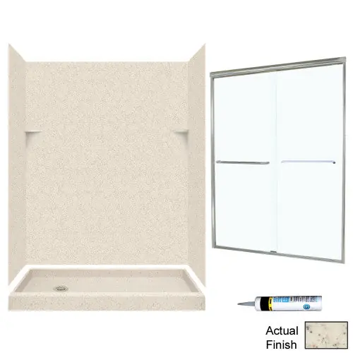 Swan SSP326L050-M58570NC Shower Kit Nickel Clear Glass