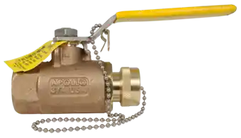 AaLBERTS IPS AMERICAS INC. 70104HC BALL VALVE 3/4 BRNZ THRD NPTF W/CAP & CHAIN