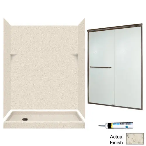 Swan SSP326L050-M58570BR Shower Kit Bronze/Rain Glass