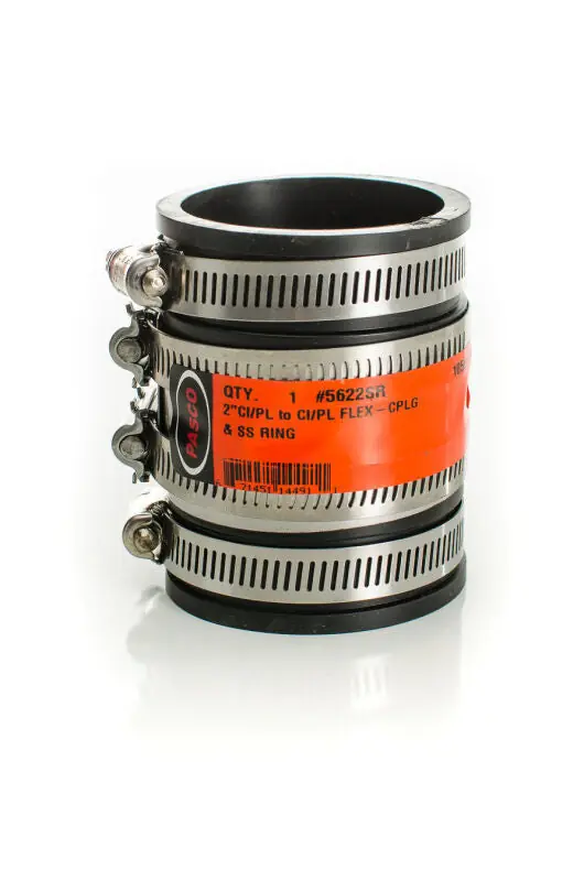 Pasco 5615SR 1-1/2 CI/PL to CI/PL FLEX-CPLG & SS RING