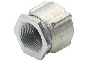 Bridgeport 1125 Coupling, Conduit, Three-Piece, Malleable Iron, Size 1 1/2 Inch