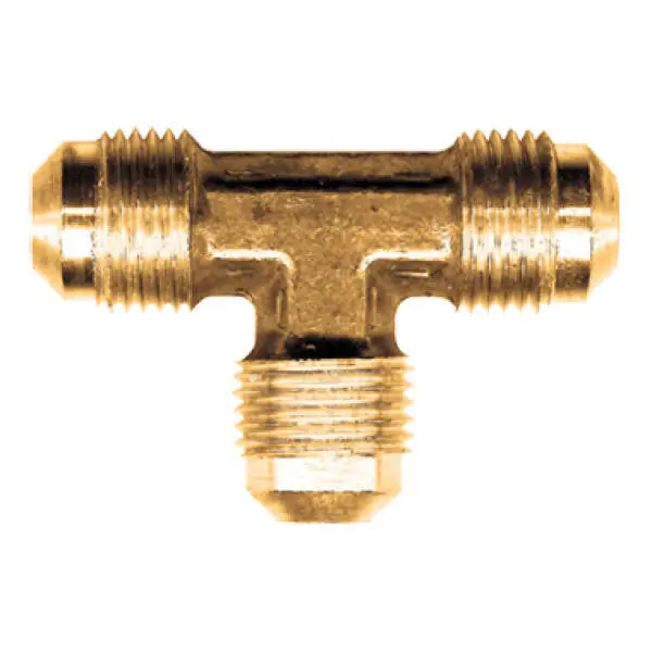 Holyoke Fittings 44R-1088 Brass Reducing Union Tee 5/8 x 1/2 x 1/2 SAE 45 deg Flare